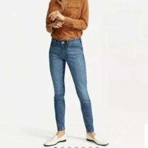 Everlane Mid-Rise Skinny Jeans Mid Blue